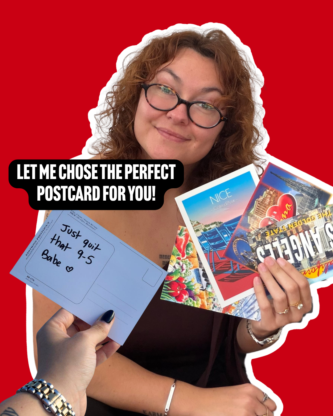 Monthly subscription handwritten Postcard + goodies